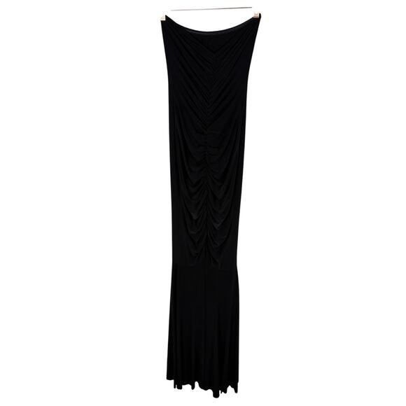 Norma Kamali Strapless Shirred Front Fishtail Gown Formal Party Classy Gala XS - Picture 4 of 9